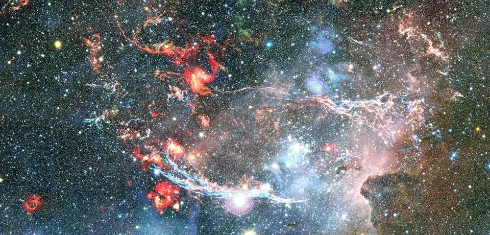 Nebula an interstellar cloud of star dust. Elements of this image furnishe... Stock Photos