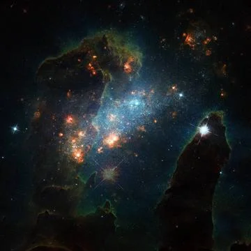 Nebula an interstellar cloud of star dust. Elements of this image furnishe... Stockfoto's