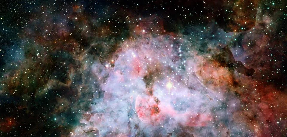 Nebula an interstellar cloud of star dust. Elements of this image furnishe... Stockfoto's