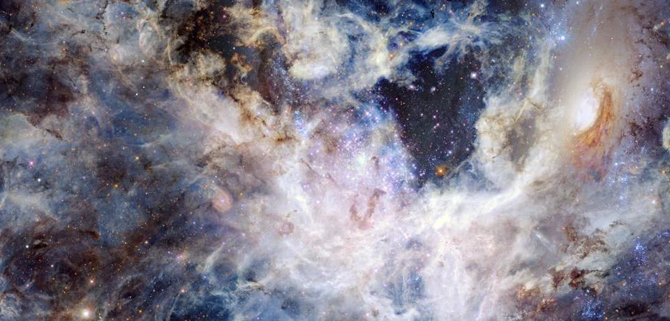 Nebula an interstellar cloud of star dust. Elements of this image furnishe... Foto stock