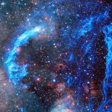Nebula an interstellar cloud of stars dust. Illustrazione stock