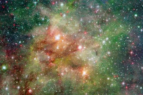 Nebula an interstellar cloud of stars dust. Illustrazione stock