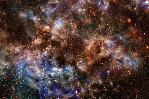 Nebula an interstellar cloud of stars dust. Stock Illustration