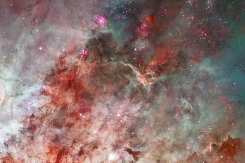 Nebula an interstellar cloud of stars dust. Stock Illustration