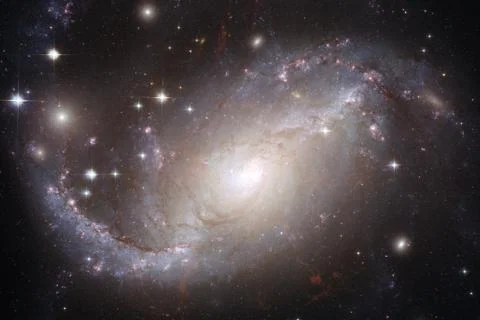 Nebula an interstellar cloud of stars dust. Fotos Stock