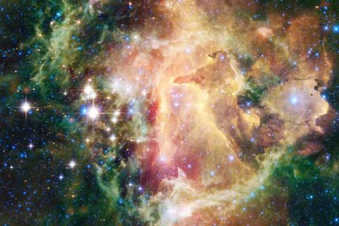 Nebula an interstellar cloud of stars dust. Foto stock
