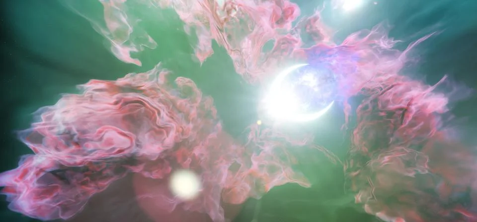 Nebula Interstellar clouds Panoramic View Stock Illustration