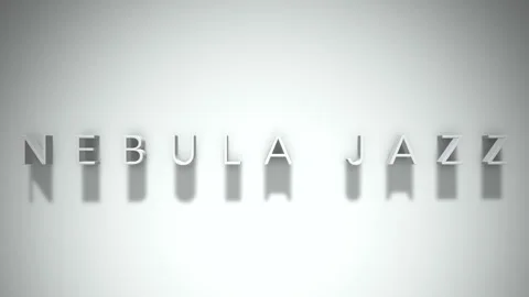 Nebula Jazz 3D title animation with shadows on a white background Stock Footage 296743743