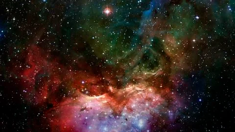 Nebula night sky. Elements of this image furnished by NASA. Stock Photos