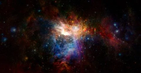 Nebula night sky. Elements of this image furnished by NASA Foto stock