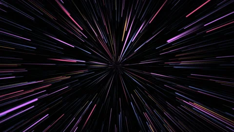 Nebula night starry sky in rainbow colors in 4k video. Stock Footage 135805774