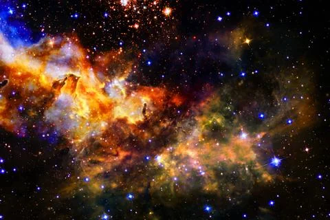 Nebula in outer space. Elements of this image furnished by NASA Stock Illustration