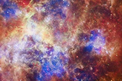 Nebula in outer space. Elements of this image furnished by NASA Illustrazione stock