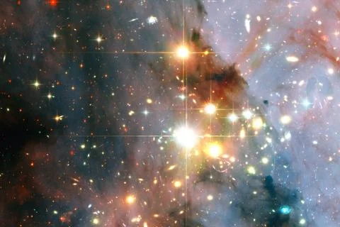 Nebula in outer space. Elements of this image furnished by NASA Foto stock