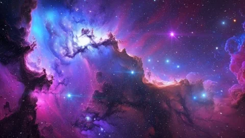 Nebula in outer space Video stock 243263498