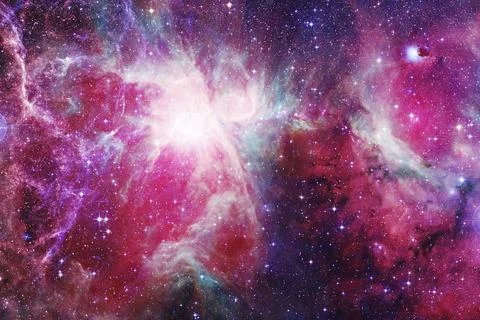 Nebula in outer space. Gas and dust clouds. Elements of this image furnished by Stockfoto's