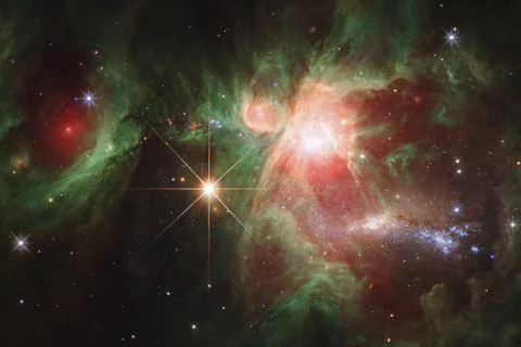 Nebula in outer space. Gas and dust clouds. Elements of this image furnished by Stockfoto's