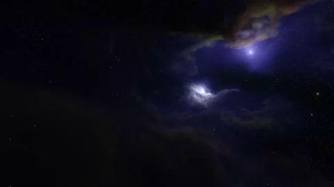 Nebula in outer space,purple stars Stock Footage 220905988