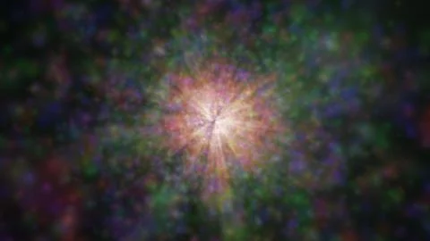 Nebula particle ray light in space Stock Illustration