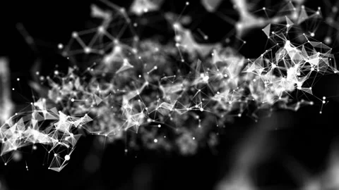 Nebula. plexus business cinematic background. Place for text. Seamless loop. Stock Footage 89077149