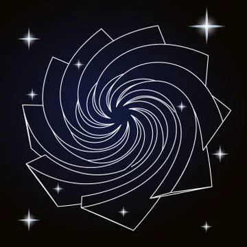 Nebula with several stars in outer space vector illustration Stockillustratie
