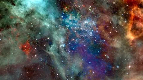 Nebula the site of star formation. Elements of this image furnished by NASA. Stock Photos