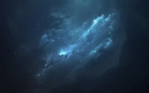 Nebula somewhere in Milky way. Deep space image, science fiction fantasy in high Stock Illustration