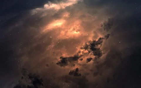 Nebula somewhere in Milky way. Deep space image, science fiction fantasy in high Stock Illustration