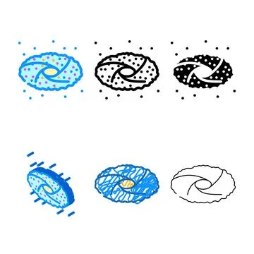 Nebula space exploration color icon vector forms Stock Illustration