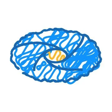 Nebula space exploration icon doodle illustration Stock Illustration