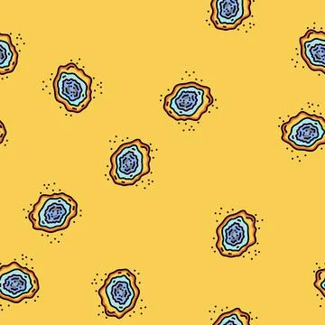 Nebula space exploration vector seamless pattern Stock Illustration