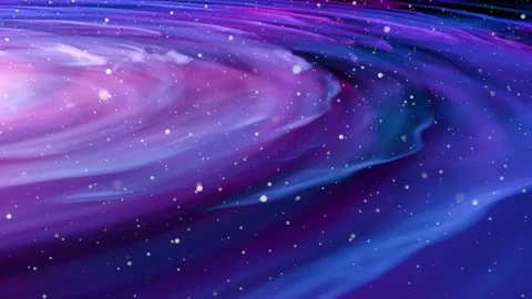 Nebula spiral galaxy close up with moving stars Stock Footage 249265660