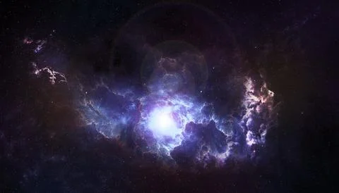 Nebula in starry deep space Stock Illustration