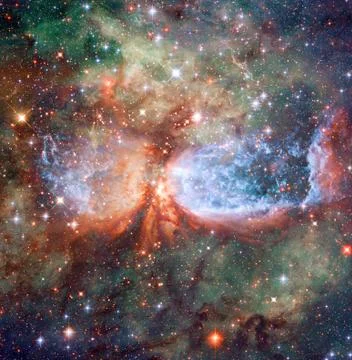 Nebula with stars in outer space. Elements of this image furnished by NASA イラスト素材