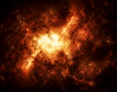 A nebula surrounded by stars. Stock Illustration