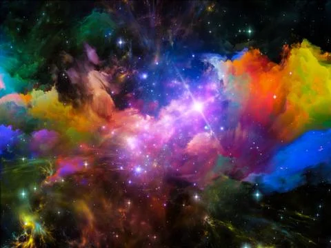 Nebula Visualization Illustrazione stock