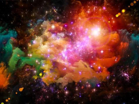 Nebula Visualization Illustrazione stock