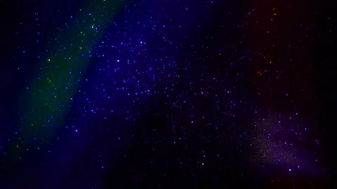 Nebula. Vj. Dj. Glittering multicolored dots on a dark background. B roll Stock Footage 166578029