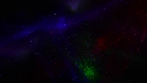 Nebula. Vj. Dj. Glittering multicolored dots on a dark background. B roll Stock Footage 167482965