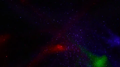 Nebula. Vj. Dj. Glittering multicolored dots on a dark background. B roll Stock Footage 167482977