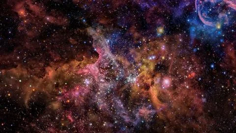 Nebulae and galaxies. Elements of this Image Furnished by NASA Stock Photos