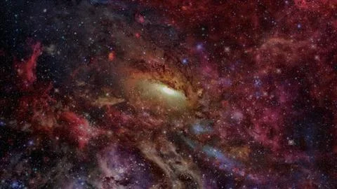 Nebulae and galaxies. Elements of this Image Furnished by NASA Stock Photos