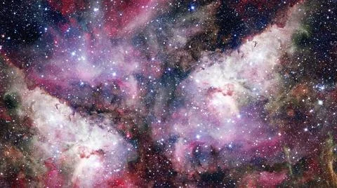 Nebulae and galaxies. Elements of this Image Furnished by NASA Nebulae and... 库存照片
