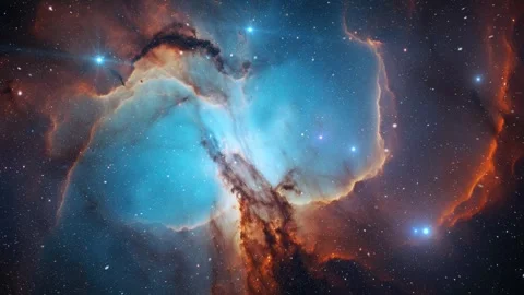 Nebulae  in the deep of space Stock Footage 251778882