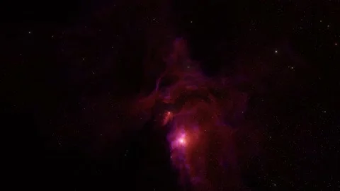 Nebulae in the night sky of outer space Stock Footage 219004385