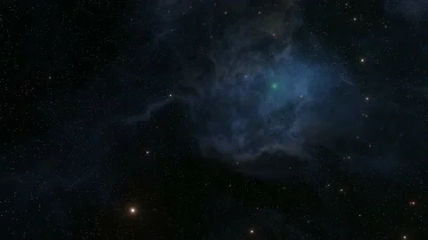 Nebulae in the night sky of outer space Stock Footage 220905758