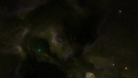 Nebulae in the night sky of outer space Stock Footage 221167296