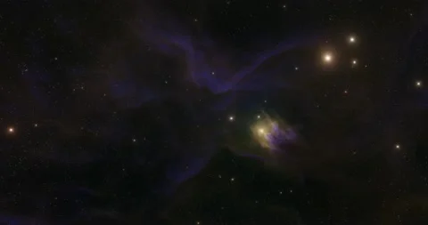 Nebulae in the night sky of outer space,8k video Stock Footage 219607044