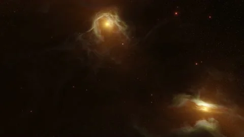 Nebulae in the night sky of outer space,8k video Stock Footage 219979837