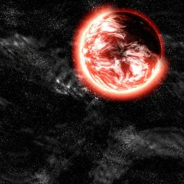 Nebular clouds 3d illustration Illustrazione stock